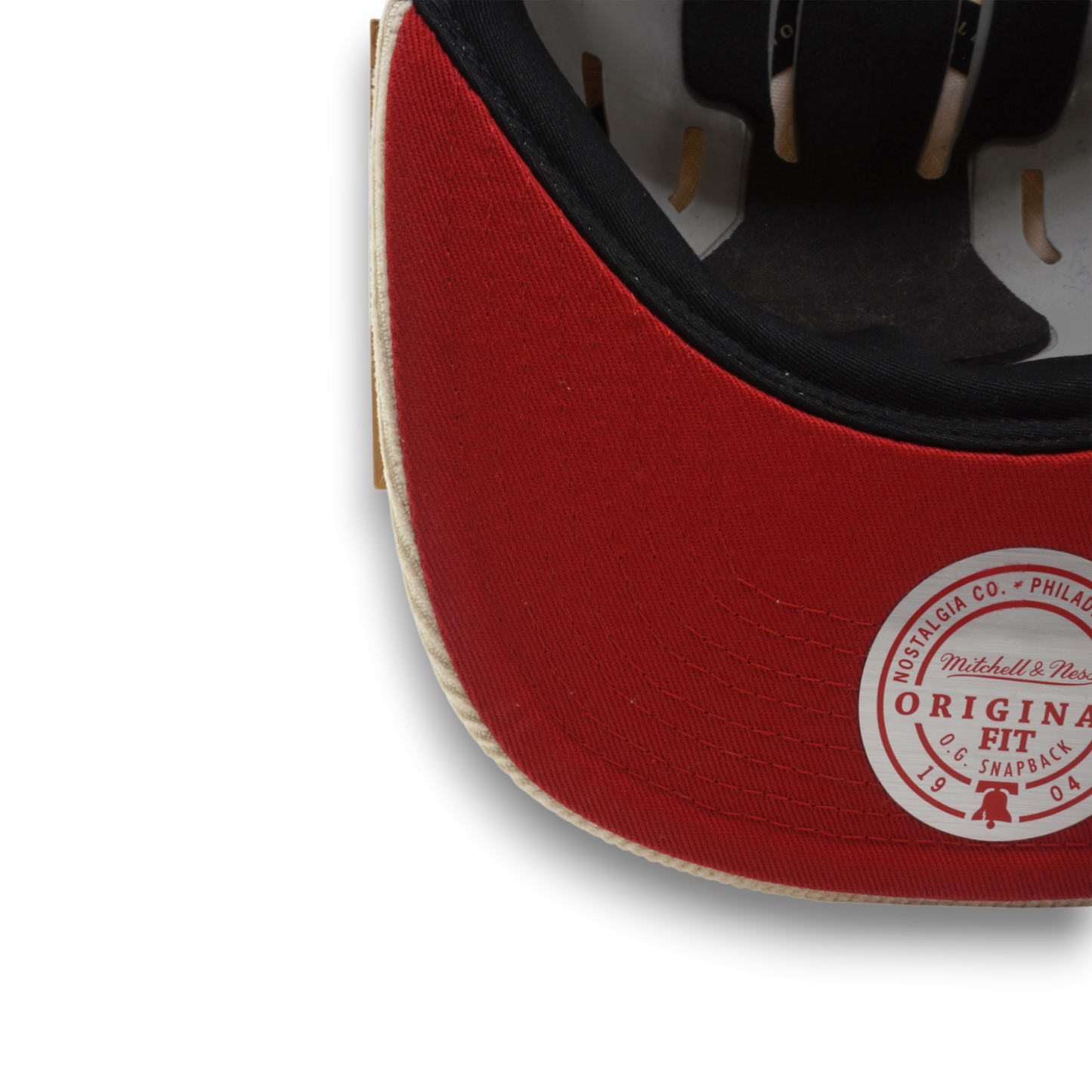 Men's Mitchell & Ness NBA Off Cord Snapback Hwc Hawks - Off White