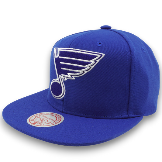 Mitchell & Ness Men's NHL Back To Basics Snapback Blues Snapback Caps