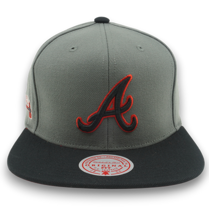 Mitchell & Ness Men's MLB Storm Front Snapback Braves Snapback Caps