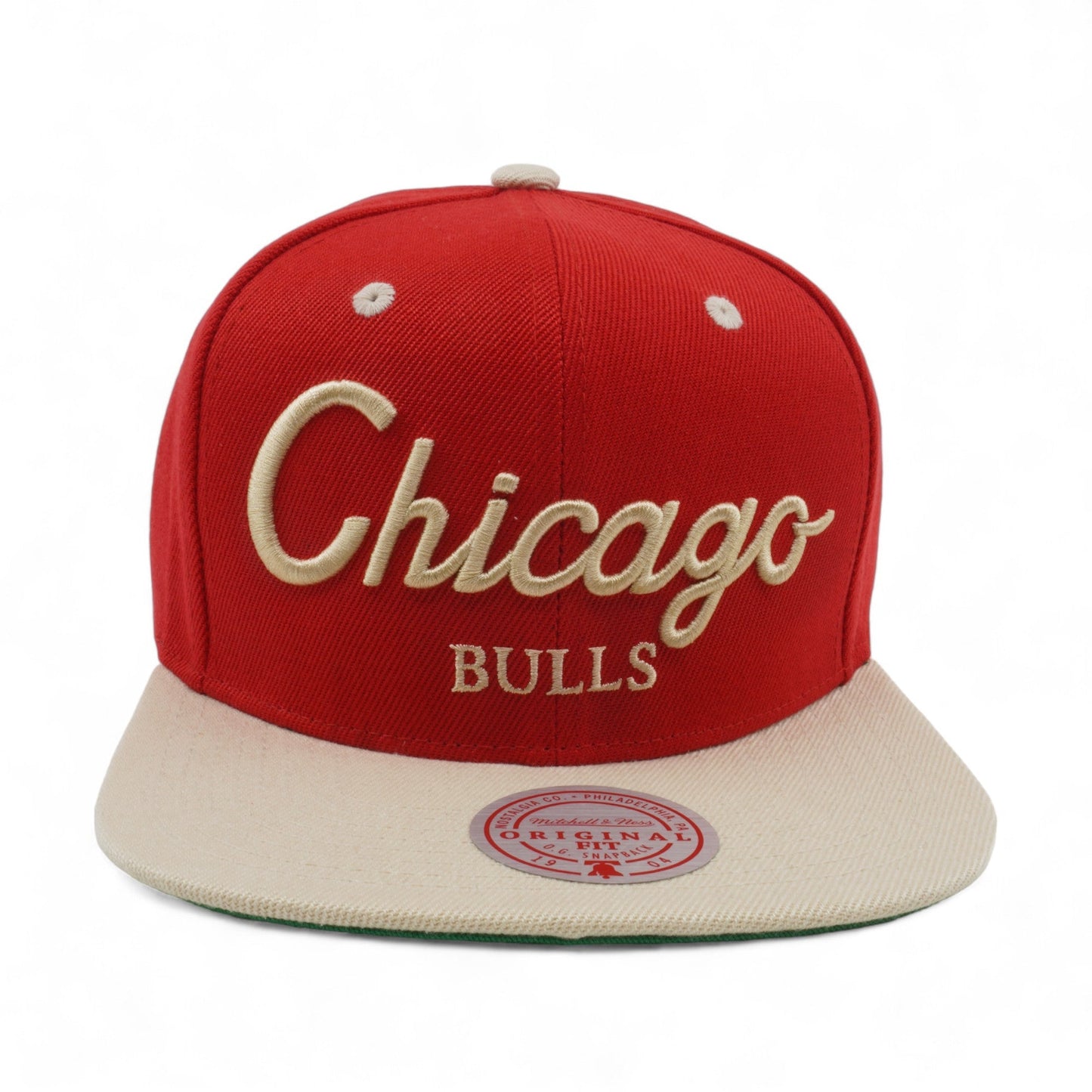 Men's Mitchell & Ness NBA Dtlr Script Snapback Bulls