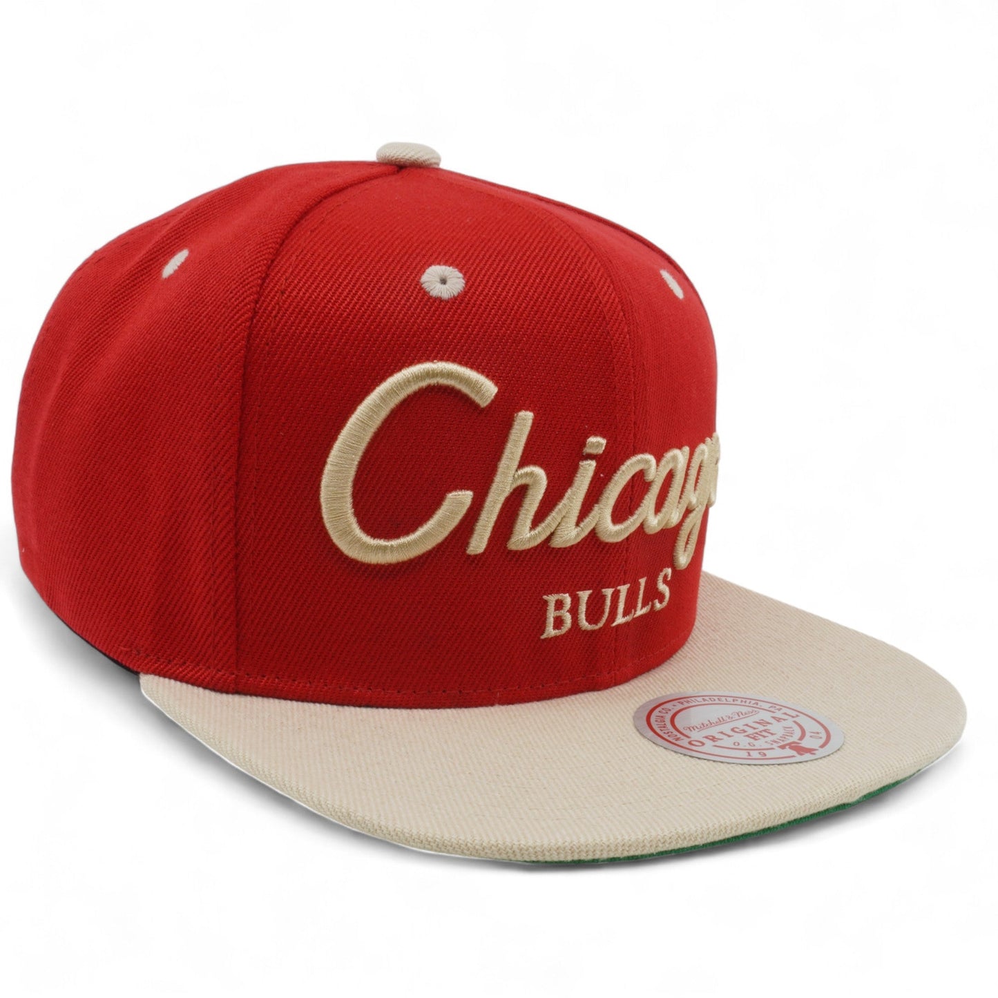 Men's Mitchell & Ness NBA Dtlr Script Snapback Bulls