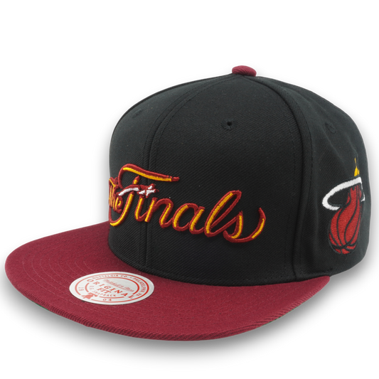 Men's Mitchell & Ness NBA The Finals Snapback Heat - Black-Red