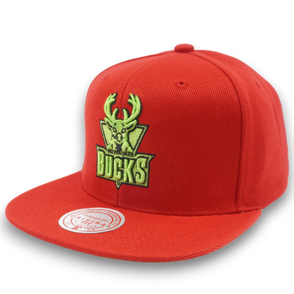 Mitchell & Ness Men's NBA Reverse Candy Apple Snapback Hwc Bucks Snapback Caps
