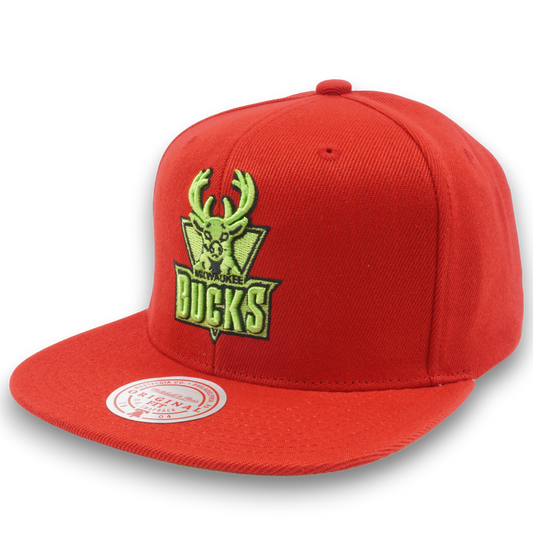 Mitchell & Ness Men's NBA Reverse Candy Apple Snapback Hwc Bucks Snapback Caps