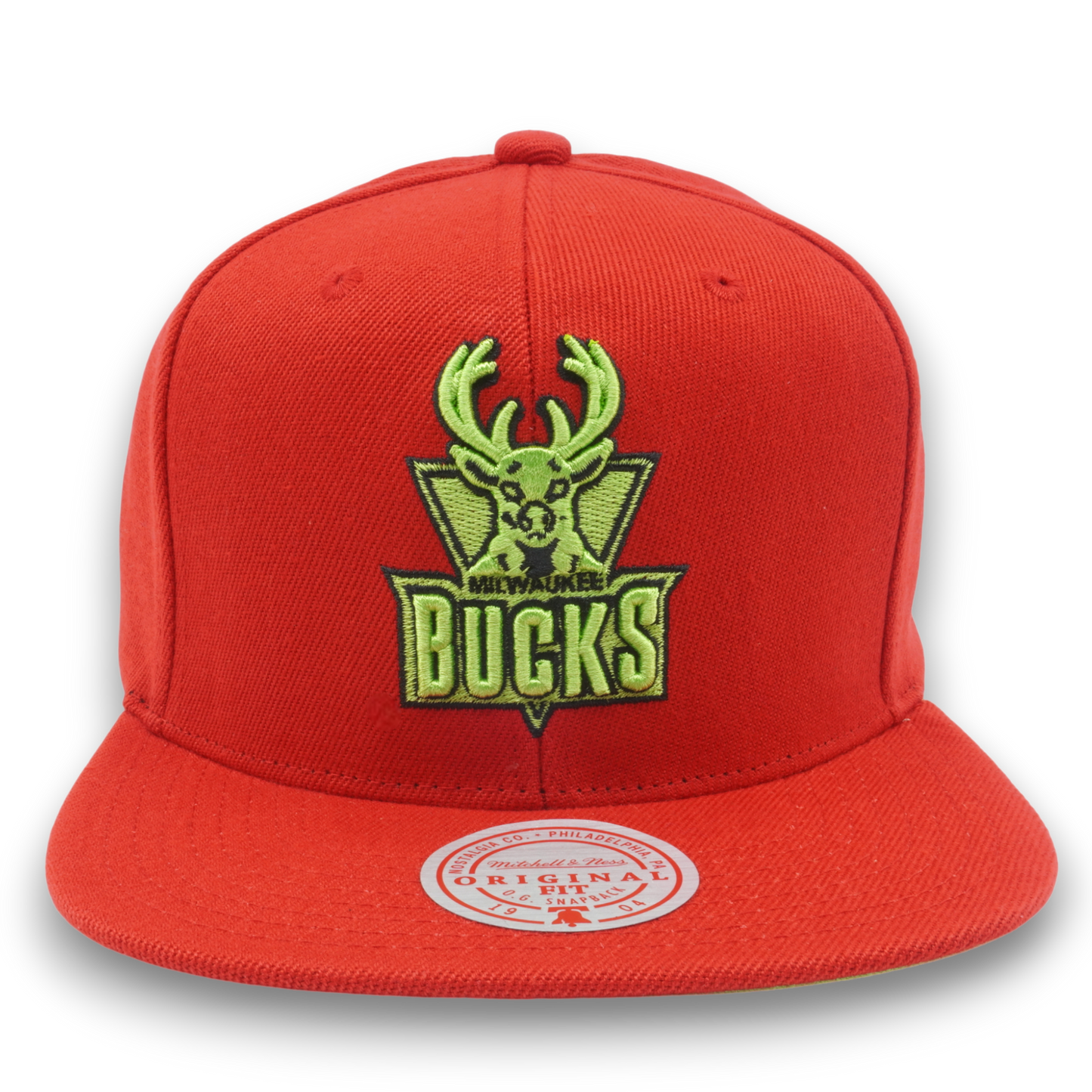 Men's Mitchell & Ness NBA Reverse Candy Apple Snapback Hwc Bucks