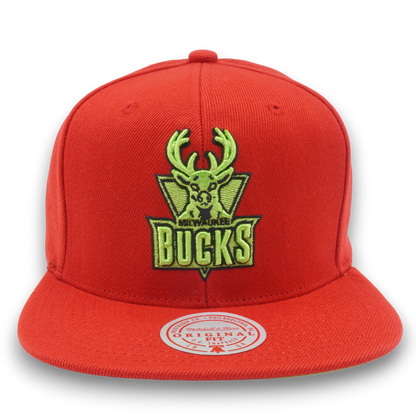 Mitchell & Ness Men's NBA Reverse Candy Apple Snapback Hwc Bucks Snapback Caps