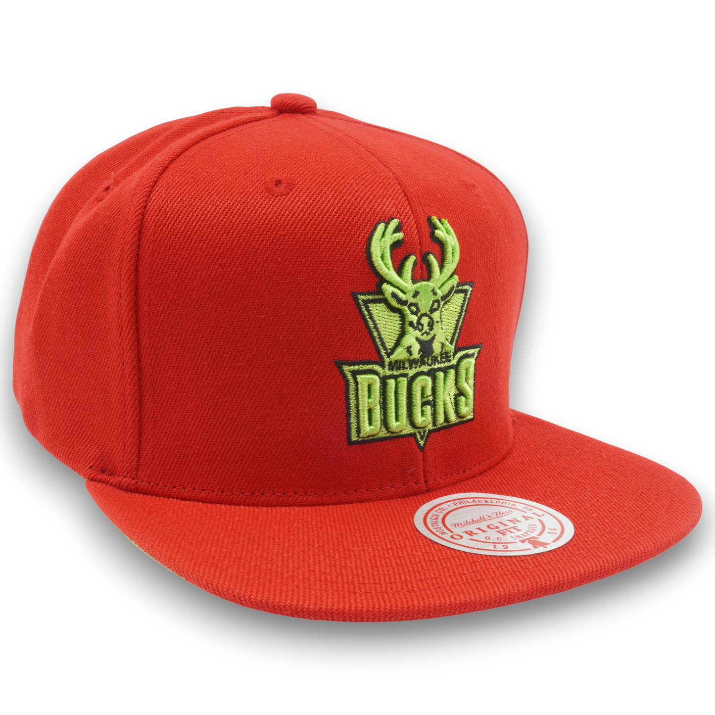 Men's Mitchell & Ness NBA Reverse Candy Apple Snapback Hwc Bucks