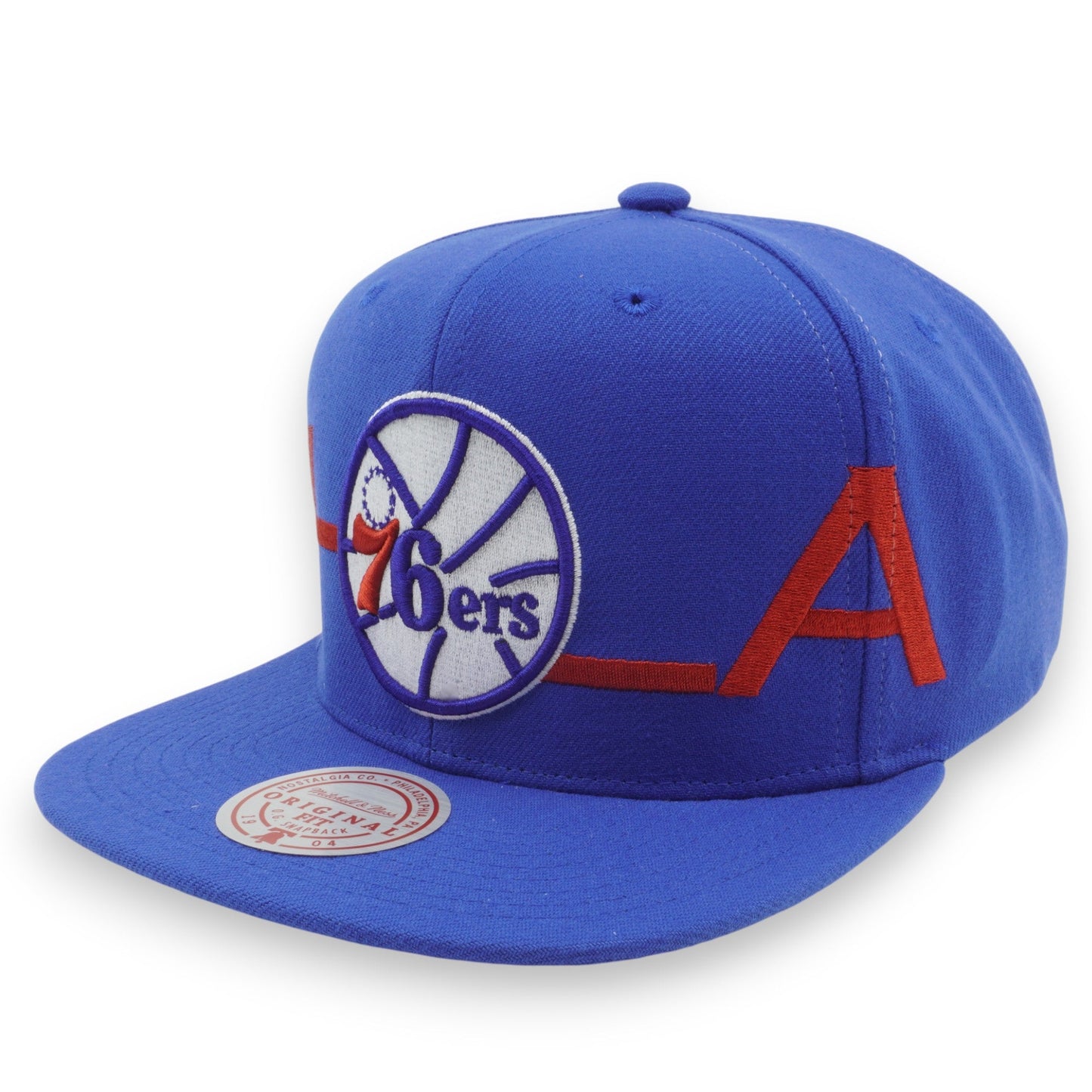 Men's Mitchell & Ness NBA Full Frontal Snapback Hwc 76Ers - Blue