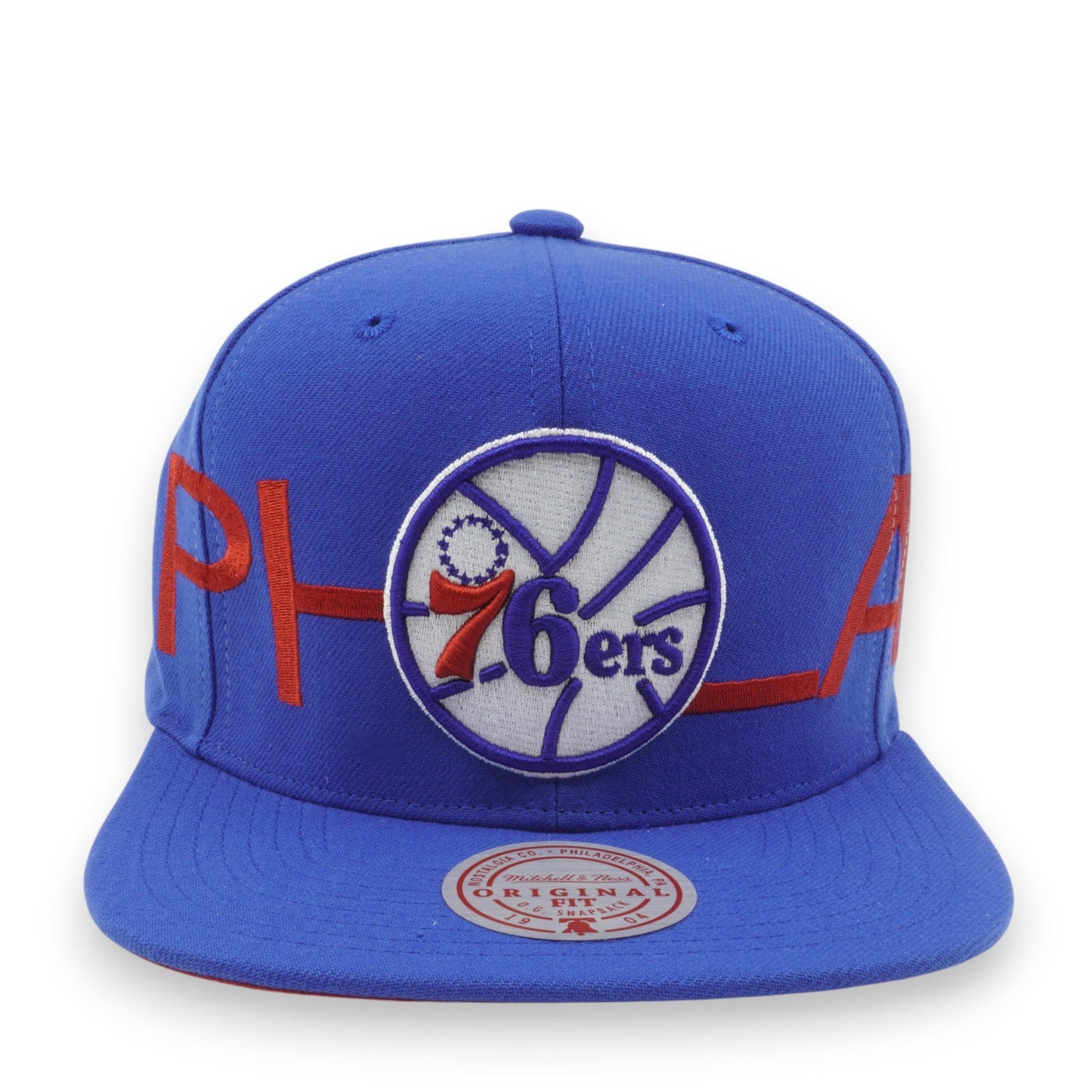 Men's Mitchell & Ness NBA Full Frontal Snapback Hwc 76Ers - Blue
