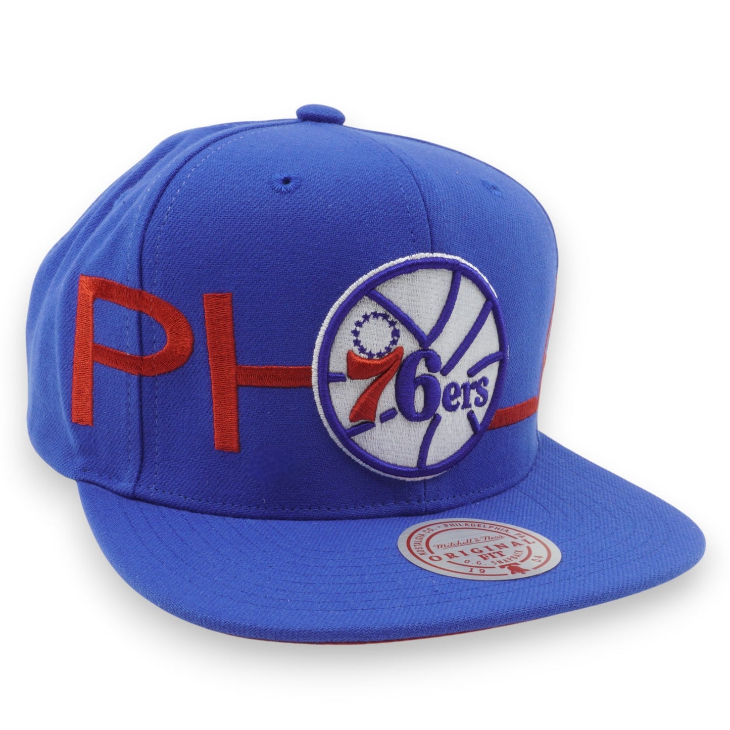 Men's Mitchell & Ness NBA Full Frontal Snapback Hwc 76Ers - Blue