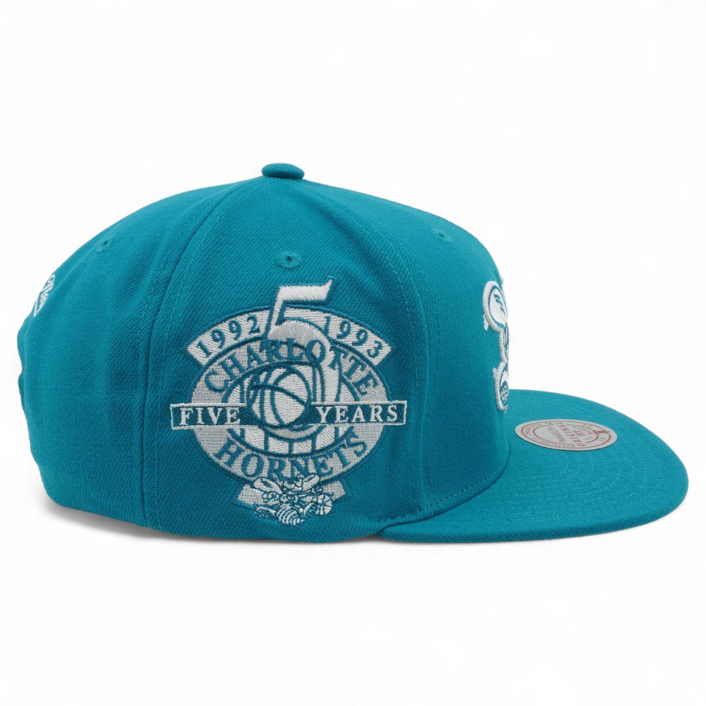 Men's Mitchell & Ness NBA Back To Basics Snapback Hwc Hornets