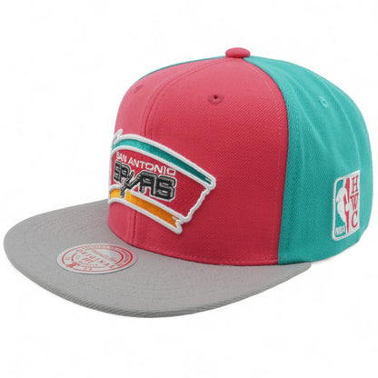 Mitchell & Ness Men's NBA Block Out Snapback Hwc Spurs Snapback Caps