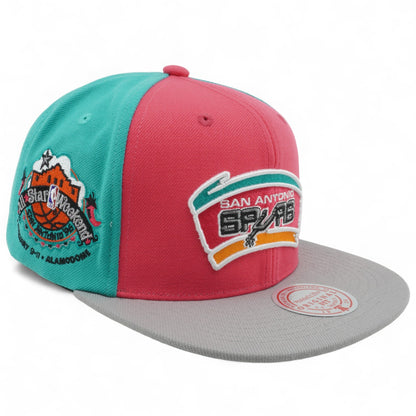Mitchell & Ness Men's NBA Block Out Snapback Hwc Spurs Snapback Caps