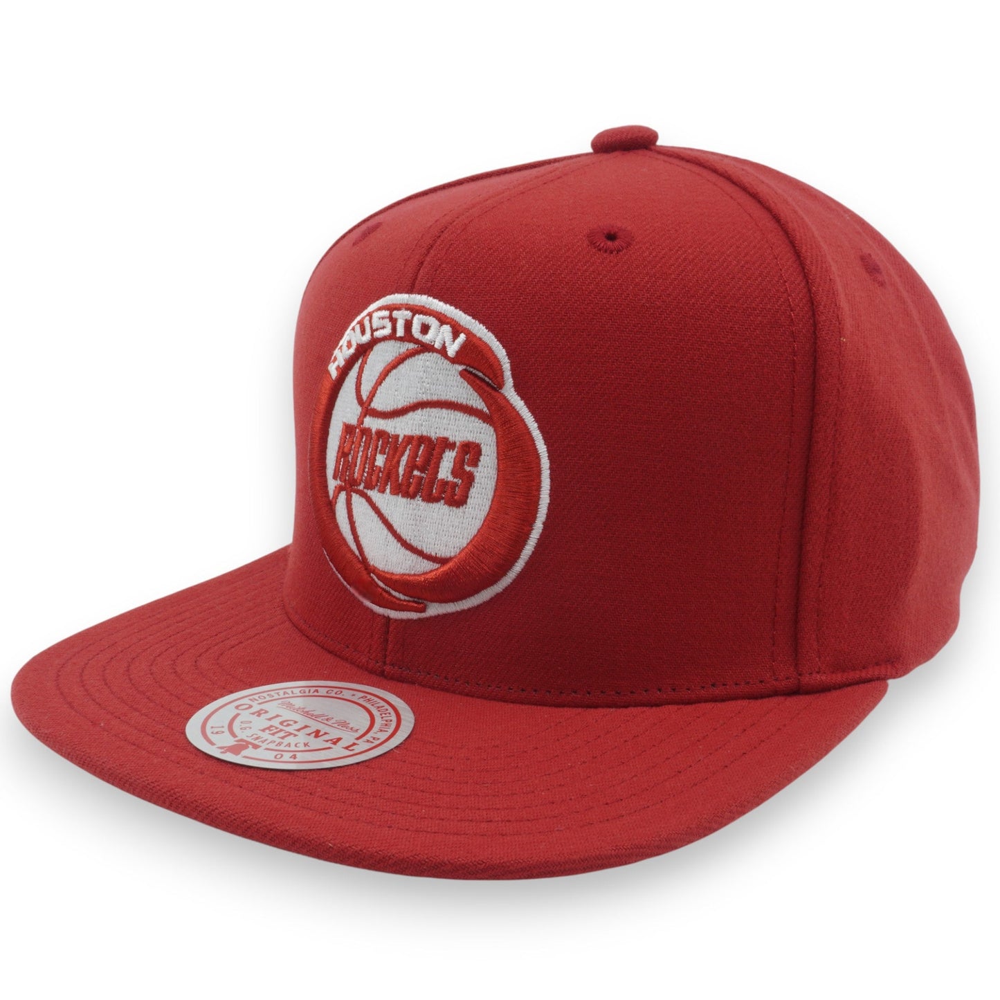 Men's Mitchell & Ness NBA Back To Basics Snapback Hwc Rockets