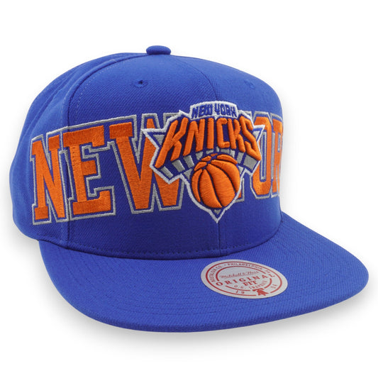 Men's Mitchell & Ness NBA Full Frontal Snapback Knicks - Blue