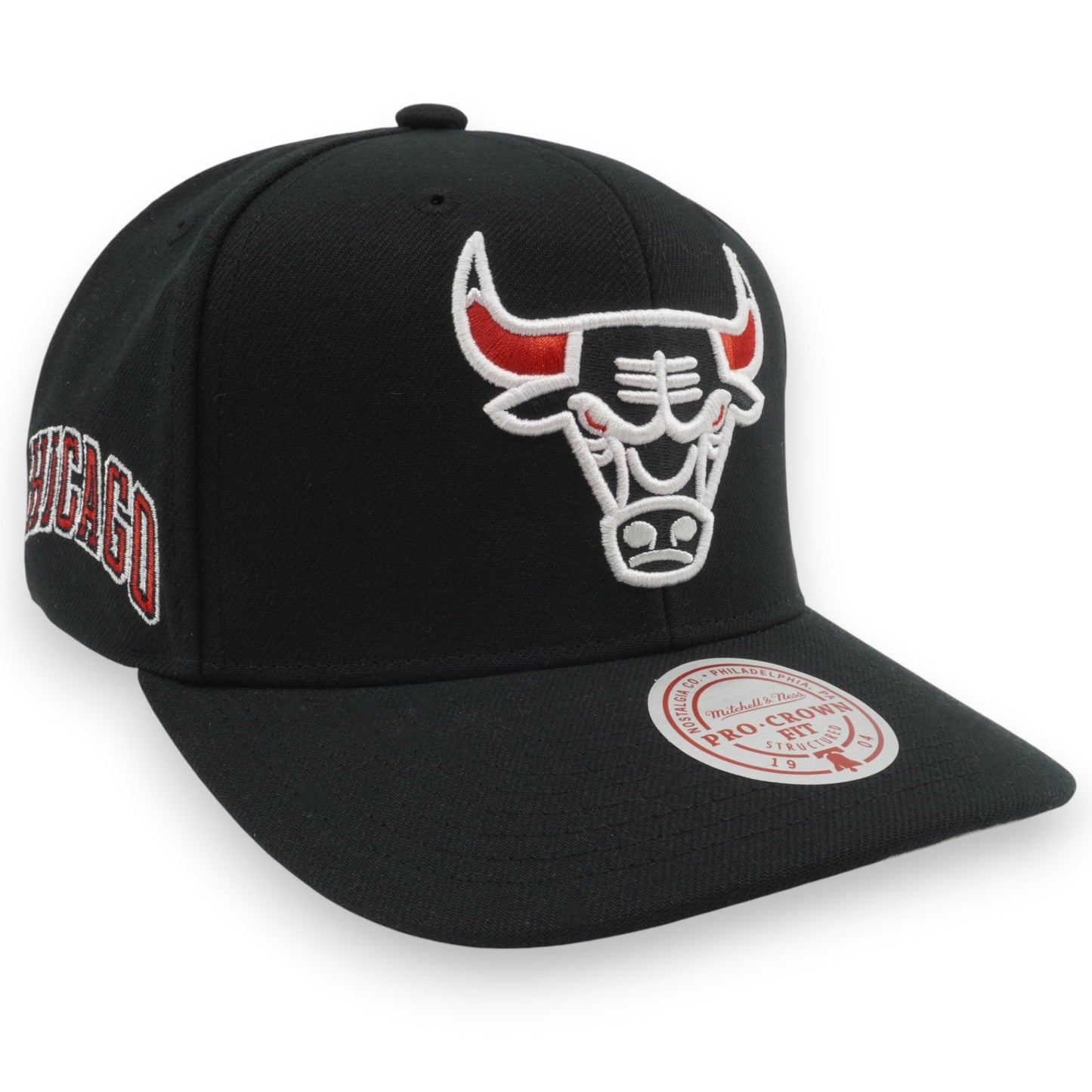 Men's Mitchell & Ness NBA Team Flip Pro Snapback Bulls - Black