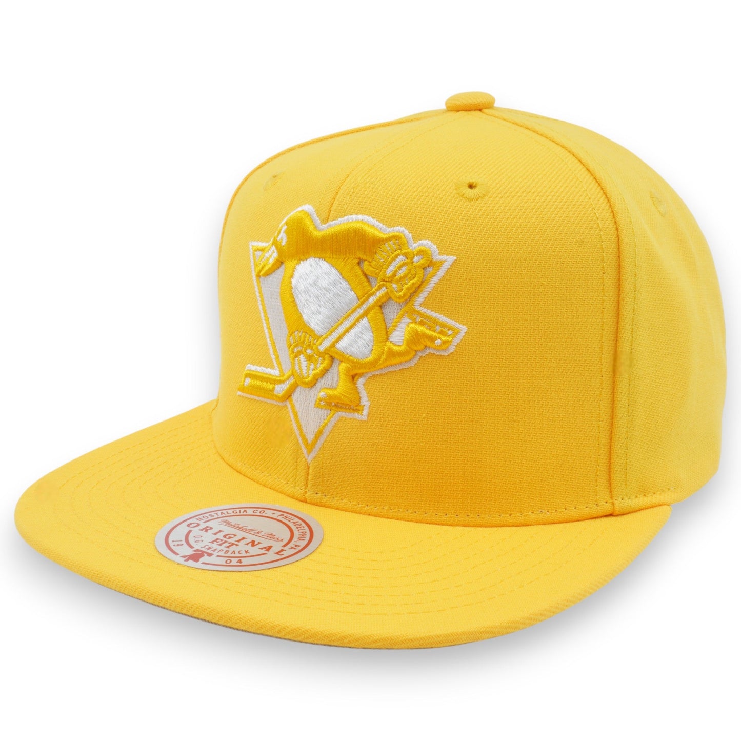 Men's Mitchell & Ness Nhl Back To Basics Snapback Penguins - Yellow