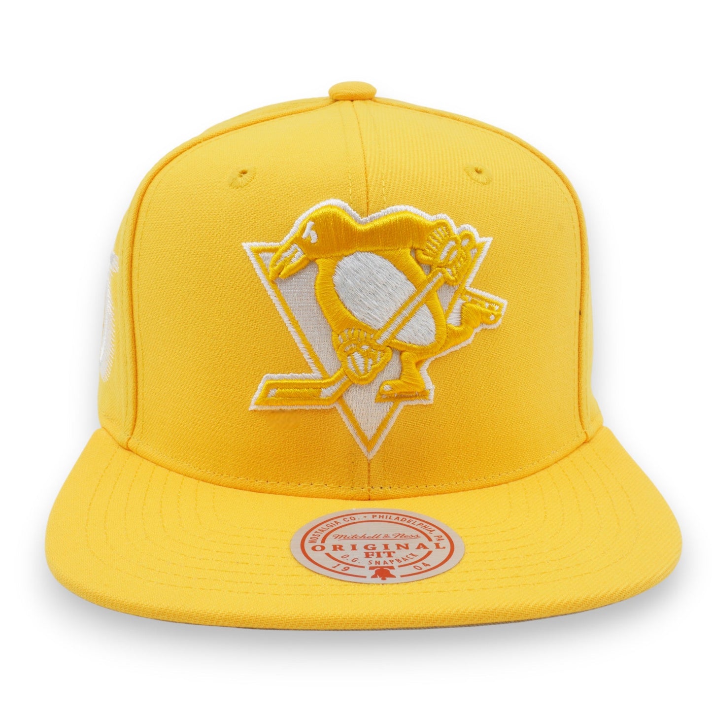 Men's Mitchell & Ness Nhl Back To Basics Snapback Penguins - Yellow