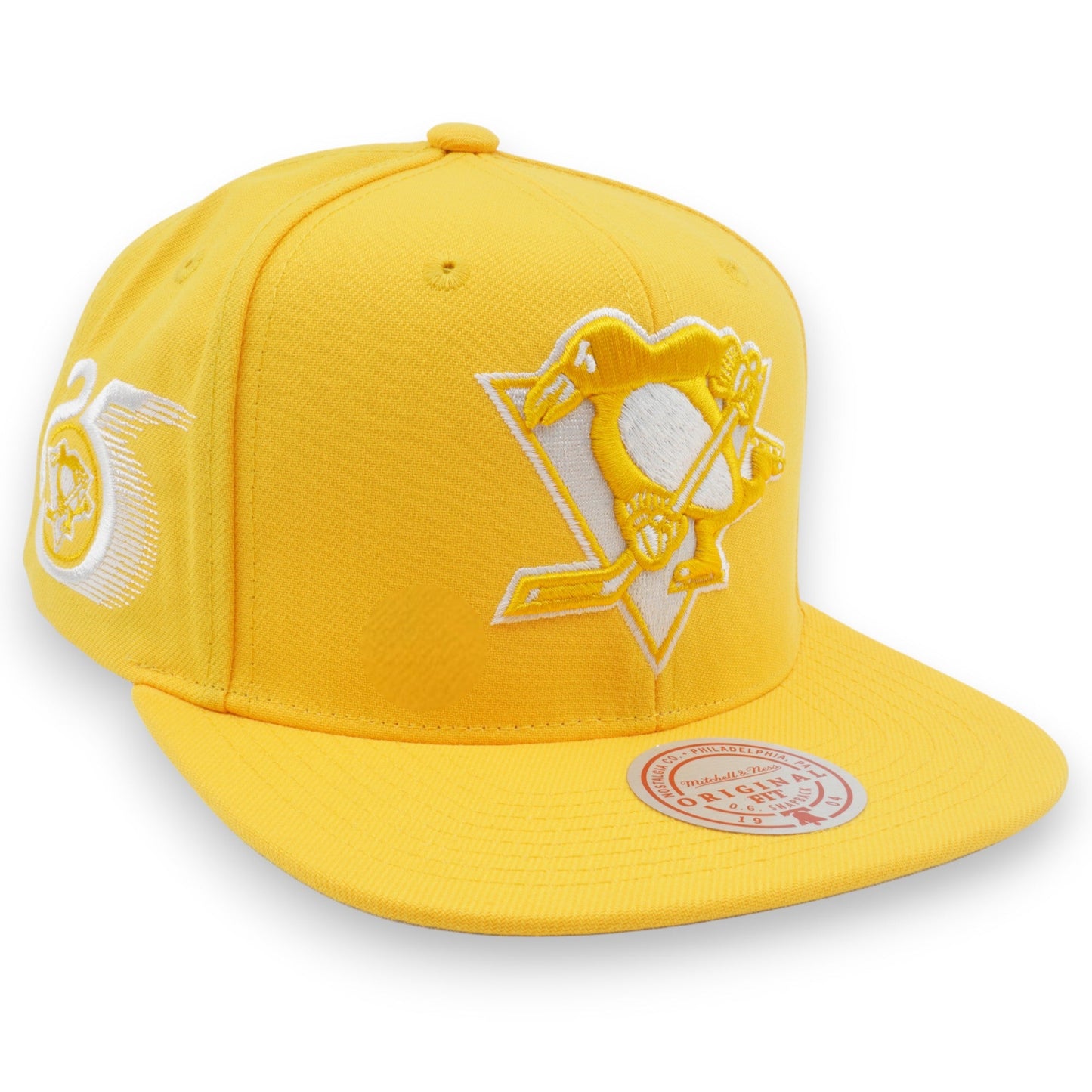 Men's Mitchell & Ness Nhl Back To Basics Snapback Penguins - Yellow