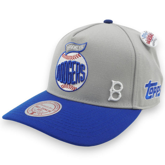 Men's Mitchell & Ness MLB Team Ball Pro Snapback Coop Dodgers - Grey