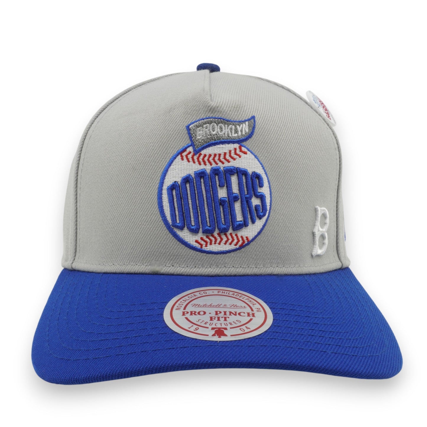 Men's Mitchell & Ness MLB Team Ball Pro Snapback Coop Dodgers - Grey