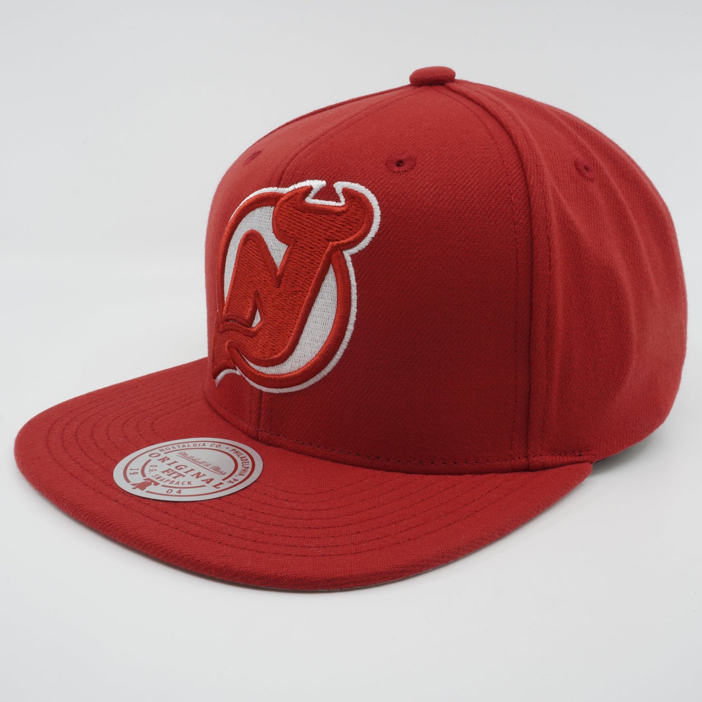 Mitchell & Ness Men's NHL Back To Basics Snapback Devils Snapback Caps
