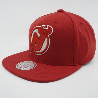Mitchell & Ness Men's NHL Back To Basics Snapback Devils Snapback Caps
