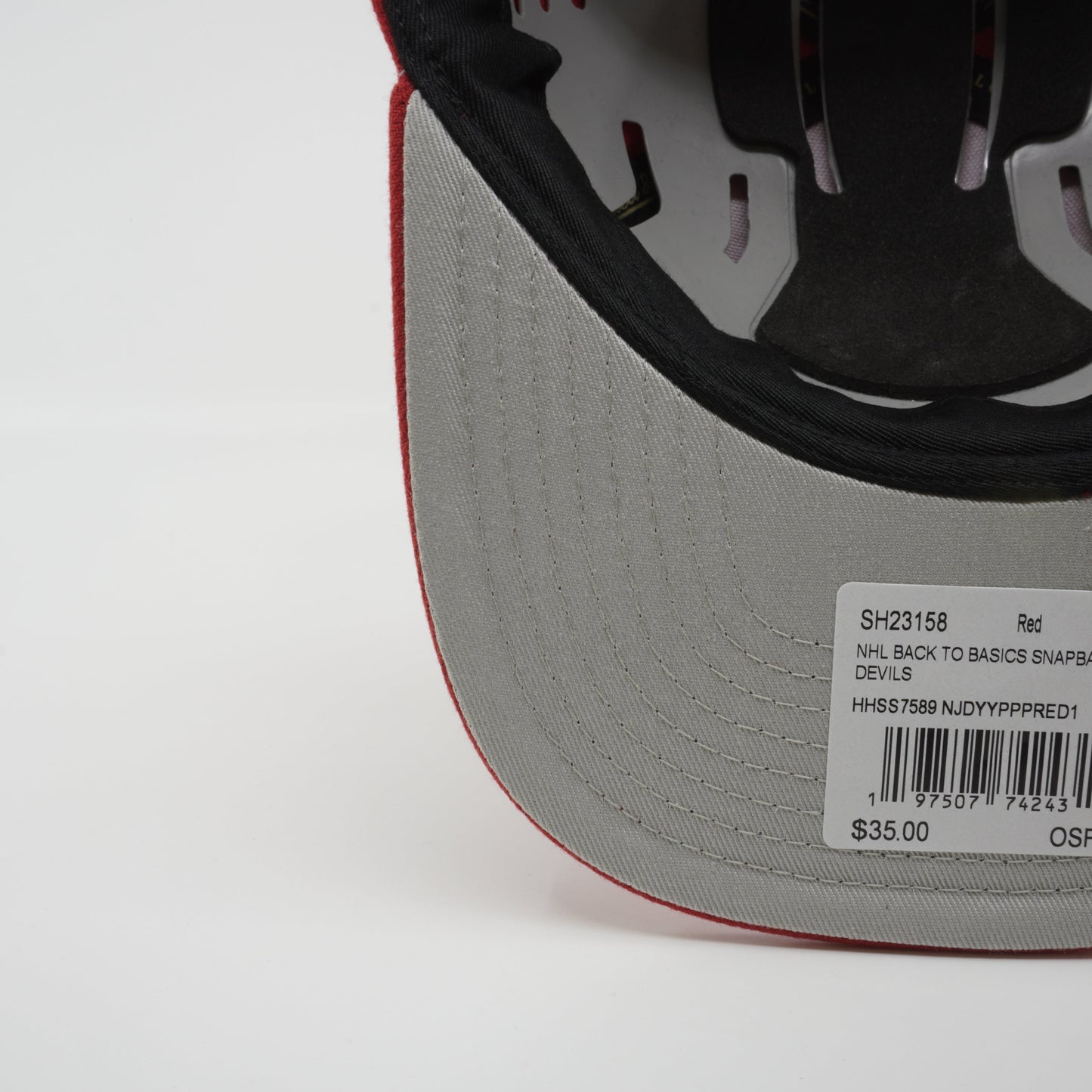 Mitchell & Ness Men's NHL Back To Basics Snapback Devils Snapback Caps