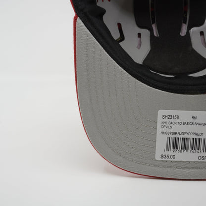 Mitchell & Ness Men's NHL Back To Basics Snapback Devils Snapback Caps