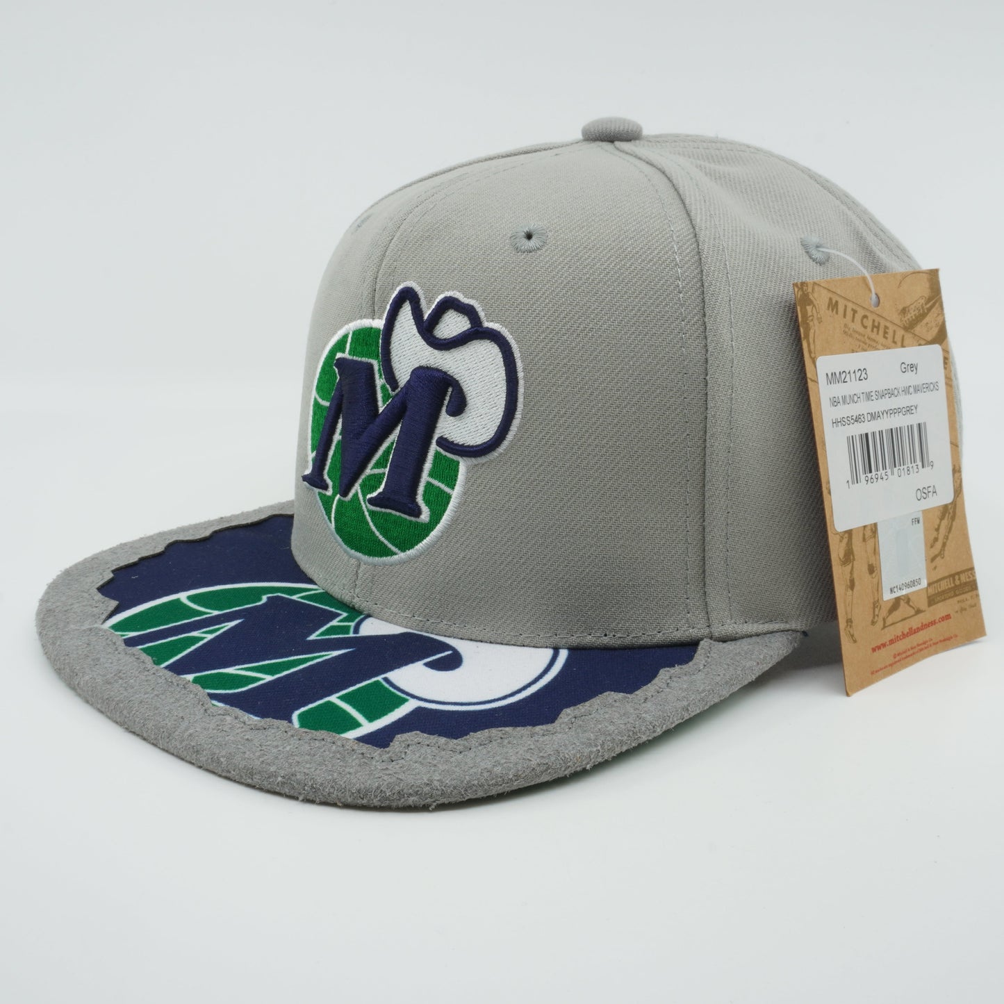 Men's Mitchell & Ness NBA Munch Time Snapback Hwc Mavericks - Grey