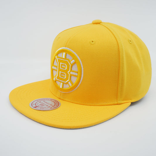 Mitchell & Ness Men's NHL Back To Basics Snapback Bruins Snapback Caps
