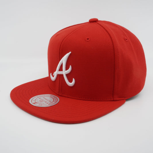 Mitchell & Ness Men's MLB Back To Basics Snapback Braves Snapback Caps