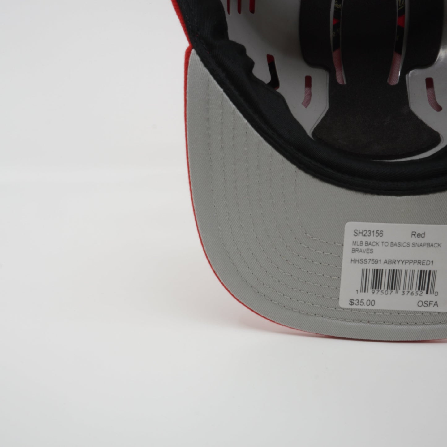 Men's Mitchell & Ness MLB Back To Basics Snapback Braves - Red