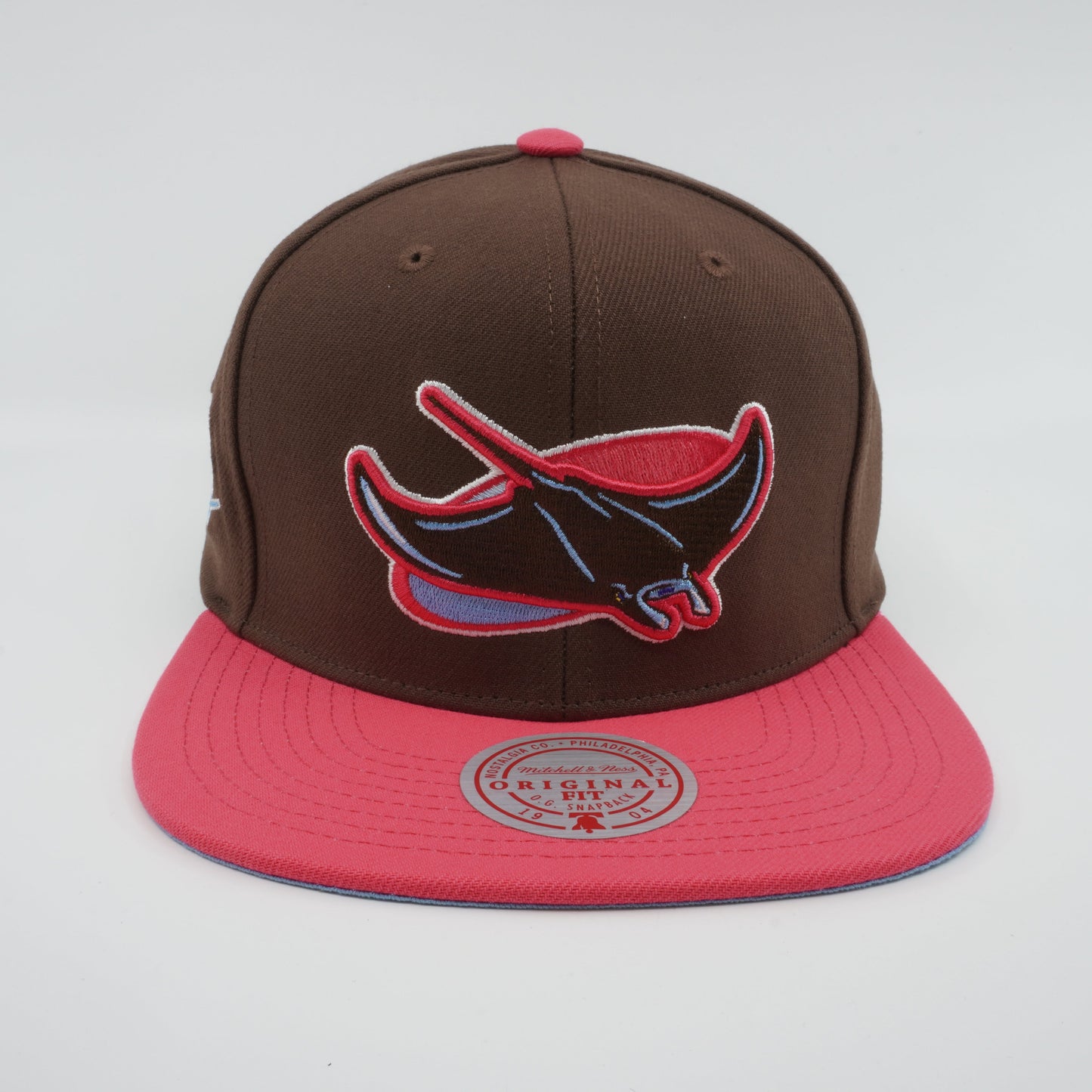 Men's Mitchell & Ness MLB The Damn Snapback Coop Rays - Brown