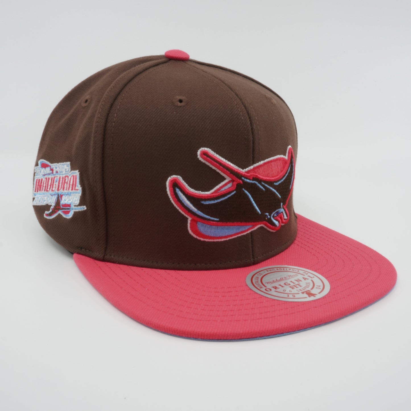 Men's Mitchell & Ness MLB The Damn Snapback Coop Rays - Brown