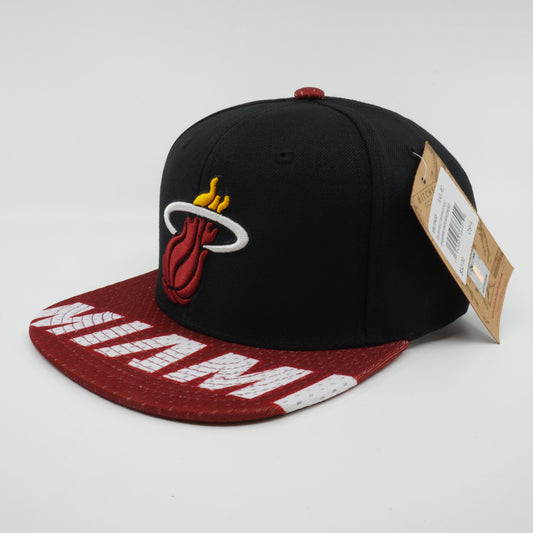 Mitchell & Ness Men's NBA Snapshot Snapback Heat Snapback Caps