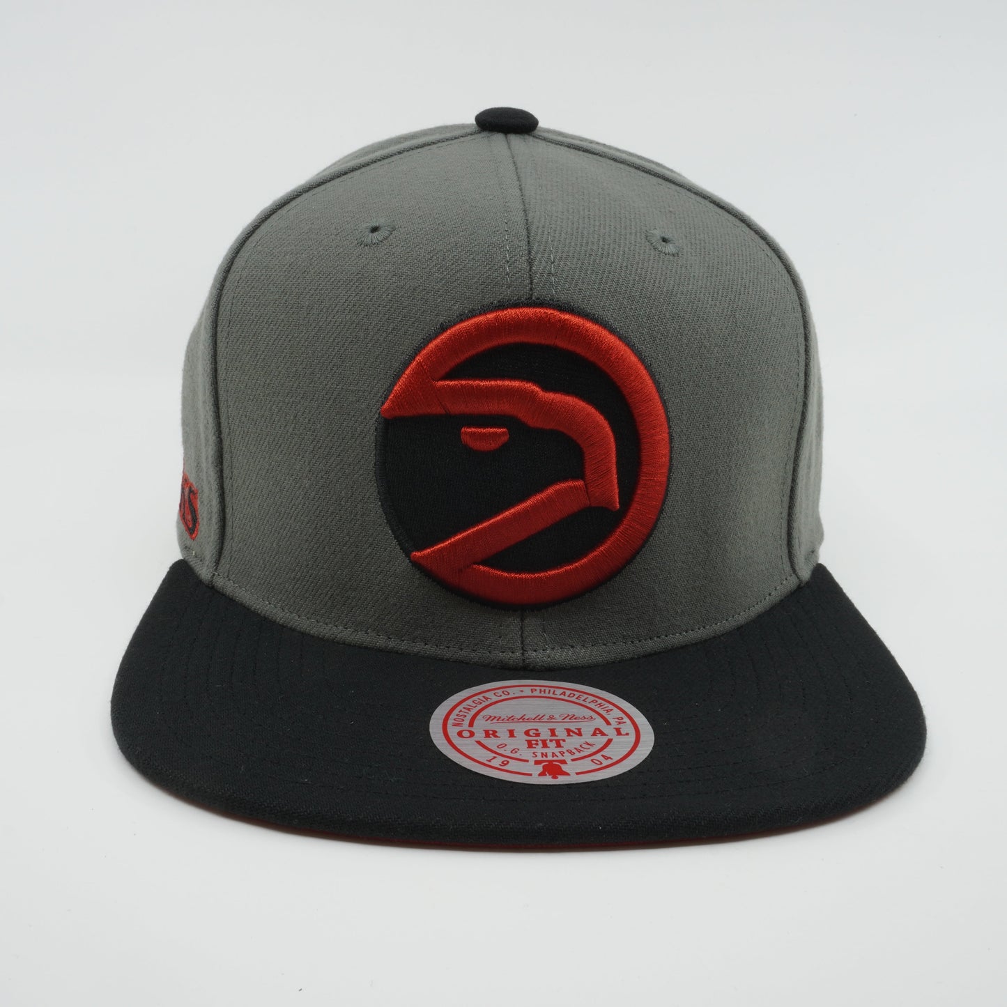 Men's Mitchell & Ness NBA Storm Front Snapback Hwc Hawks - Grey