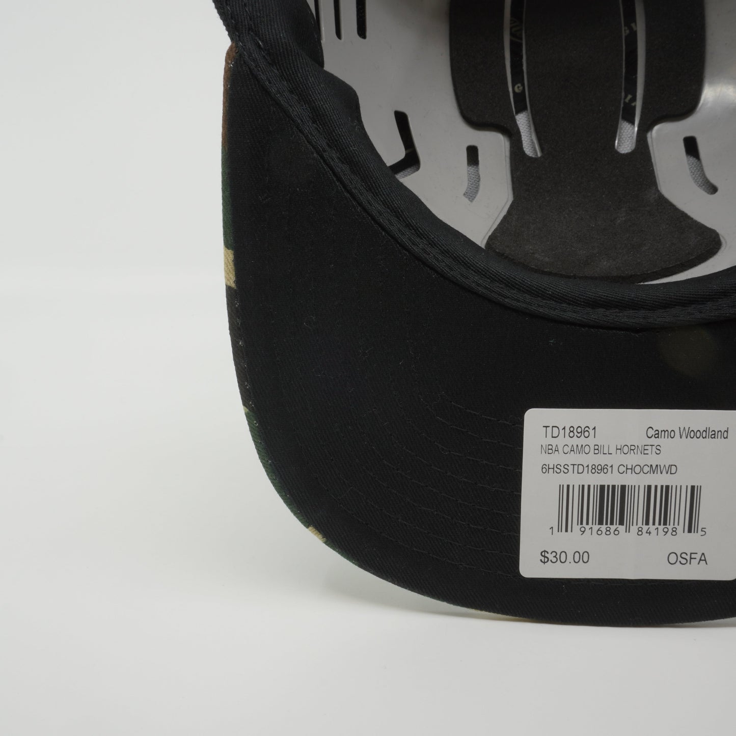 Men's Mitchell & Ness NBA Camo Bill Hornets - Camo Woodland