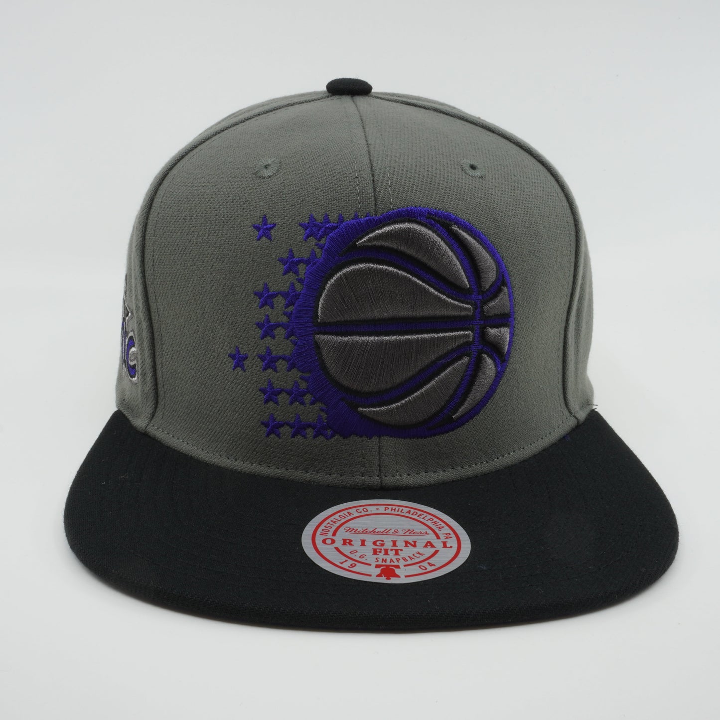 Men's Mitchell & Ness NBA Storm Front Snapback Hwc Magic - Grey