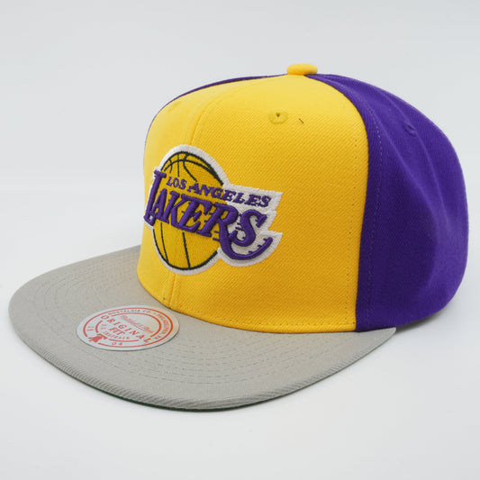 Mitchell & Ness Men's NBA Block Out Snapback Lakers Snapback Caps