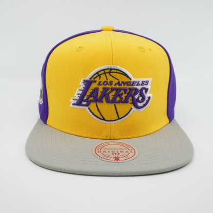 Mitchell & Ness Men's NBA Block Out Snapback Lakers Snapback Caps