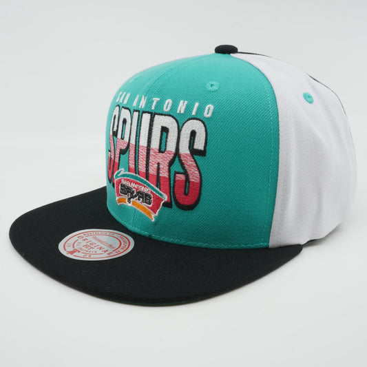 Mitchell & Ness Men's NBA Billboard 2 Snapback Hwc Spurs Teal-Black