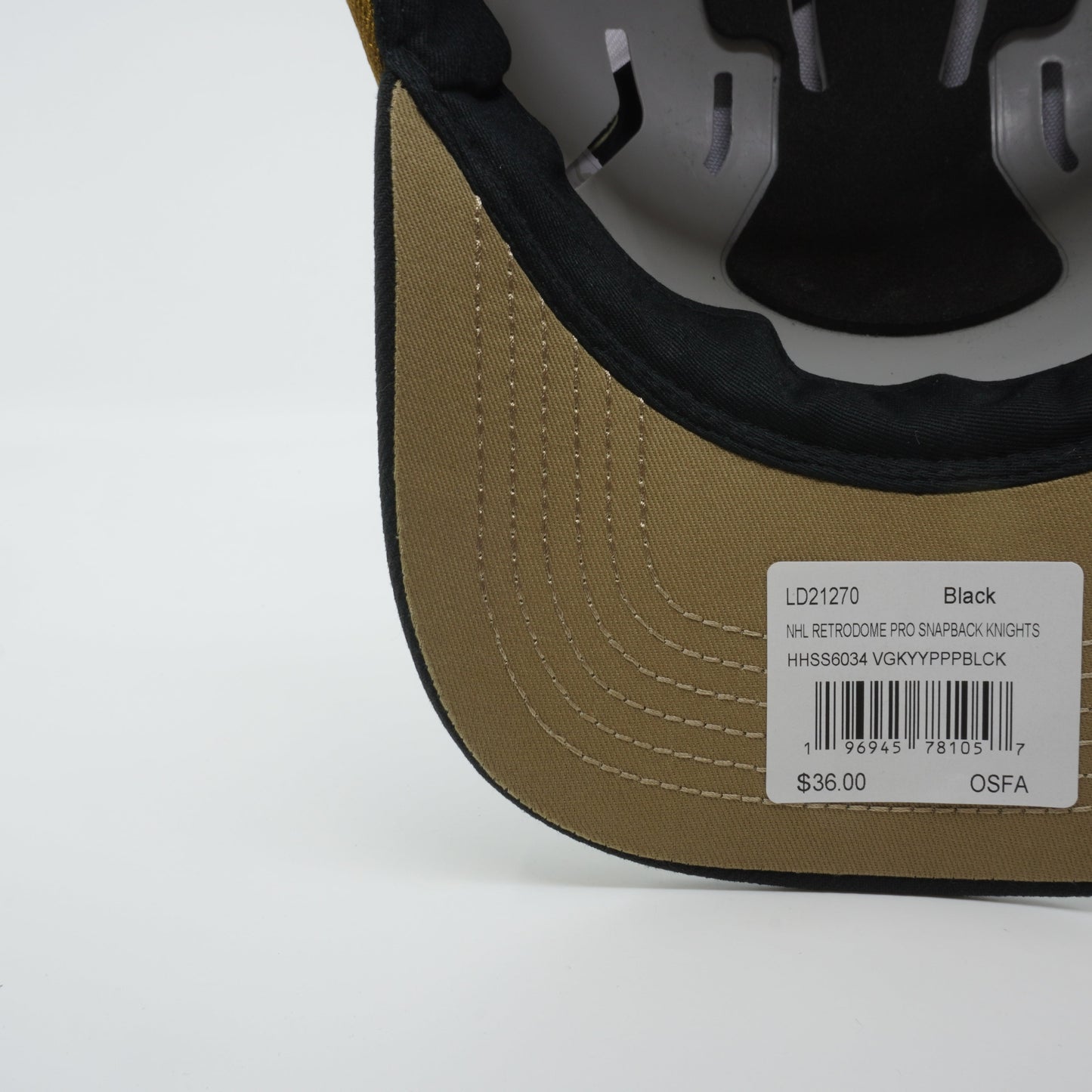 Men's Mitchell & Ness Nhl Retrodome Pro Snapback Knights - Black