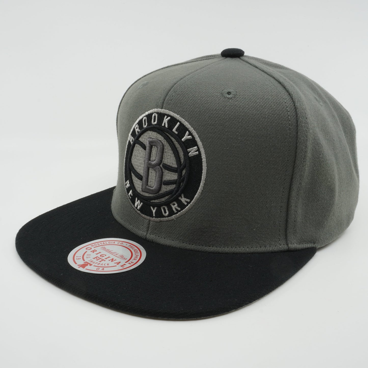 Men's Mitchell & Ness NBA Storm Front Snapback Nets - Grey