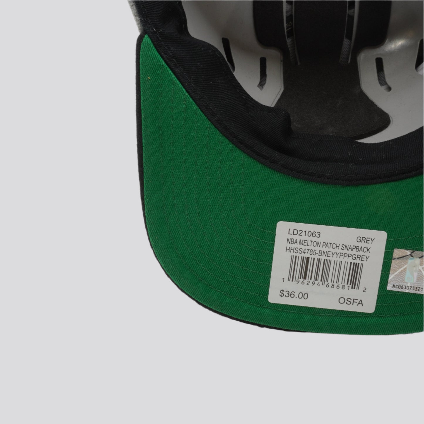 Men's Mitchell & Ness NBA Melton Patch Snapback Nets - Grey