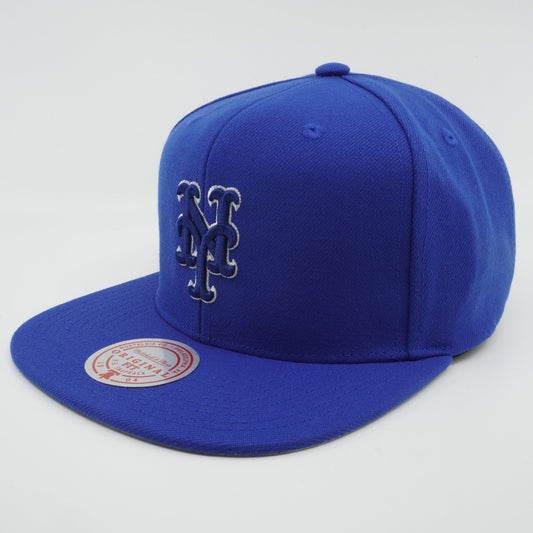 Mitchell & Ness Men's MLB Back To Basics Snapback Mets Blue