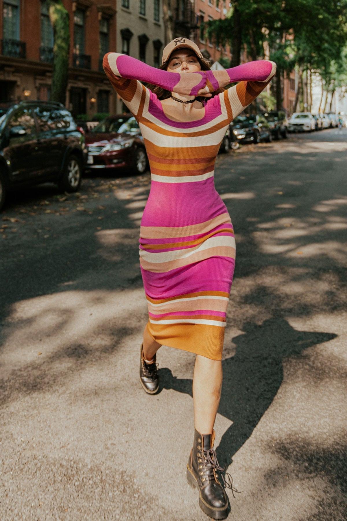 Evening of Elegance Sweater Midi Dress