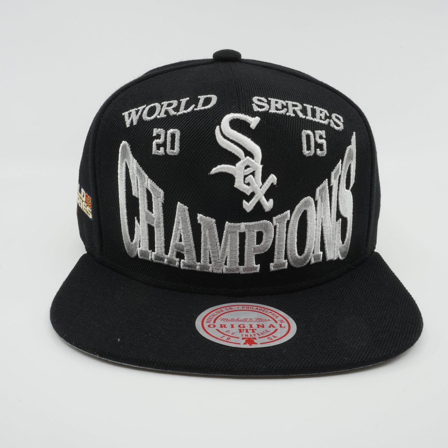 Men's Mitchell & Ness MLB Big Champ Snapback White Sox 2005 - Black