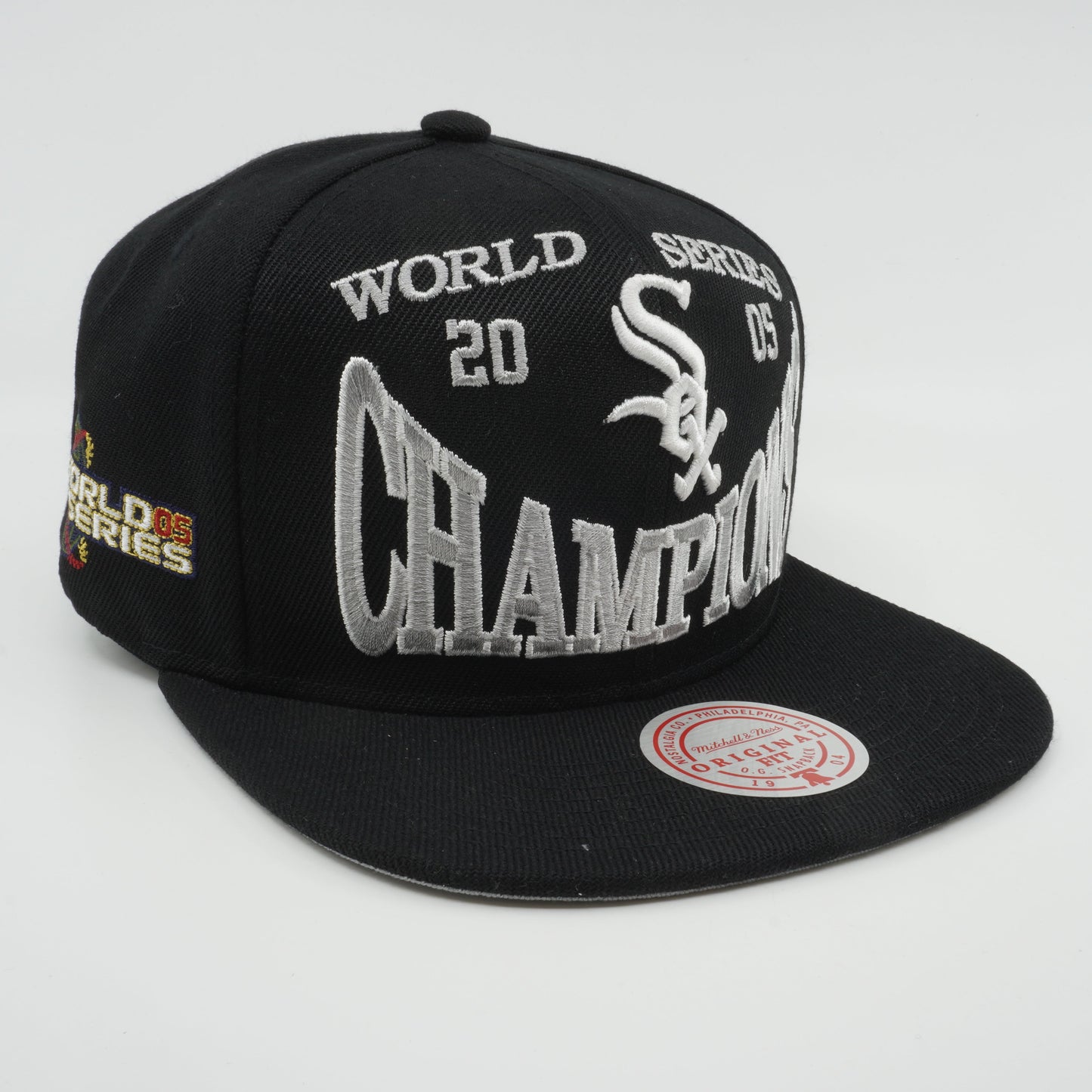 Men's Mitchell & Ness MLB Big Champ Snapback White Sox 2005 - Black