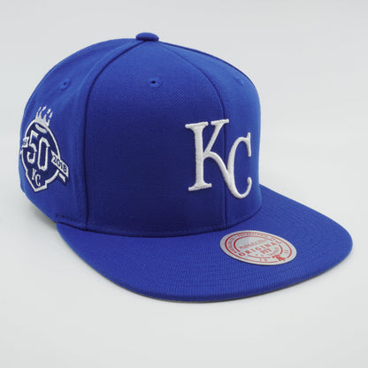 Mitchell & Ness Men's MLB Back To Basics Snapback Royals Snapback Caps